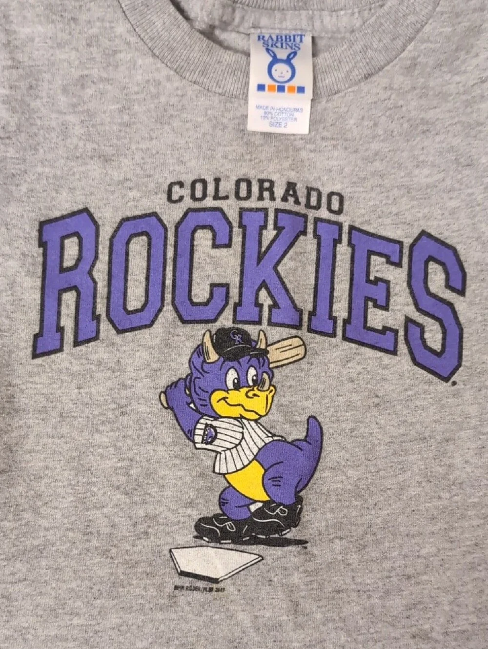 Colorado Rockies Dinger Kids Grey Short-Sleeve Graphic Tee
